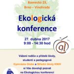 Pozvánka na Ekologickou konferenci